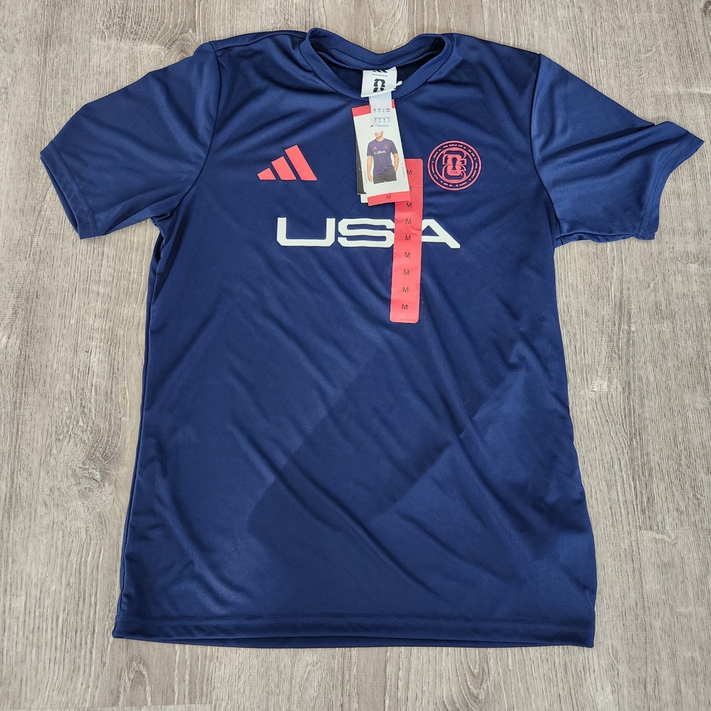 Adidas FIFA World Cup 26 USA Soccer Shirt Mens Medium Navy Blue NWT